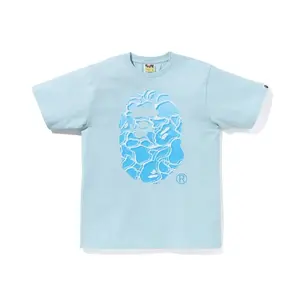 BAPE ABC Sea Surface Camo Ape Head Tee Sax (men) by StockX