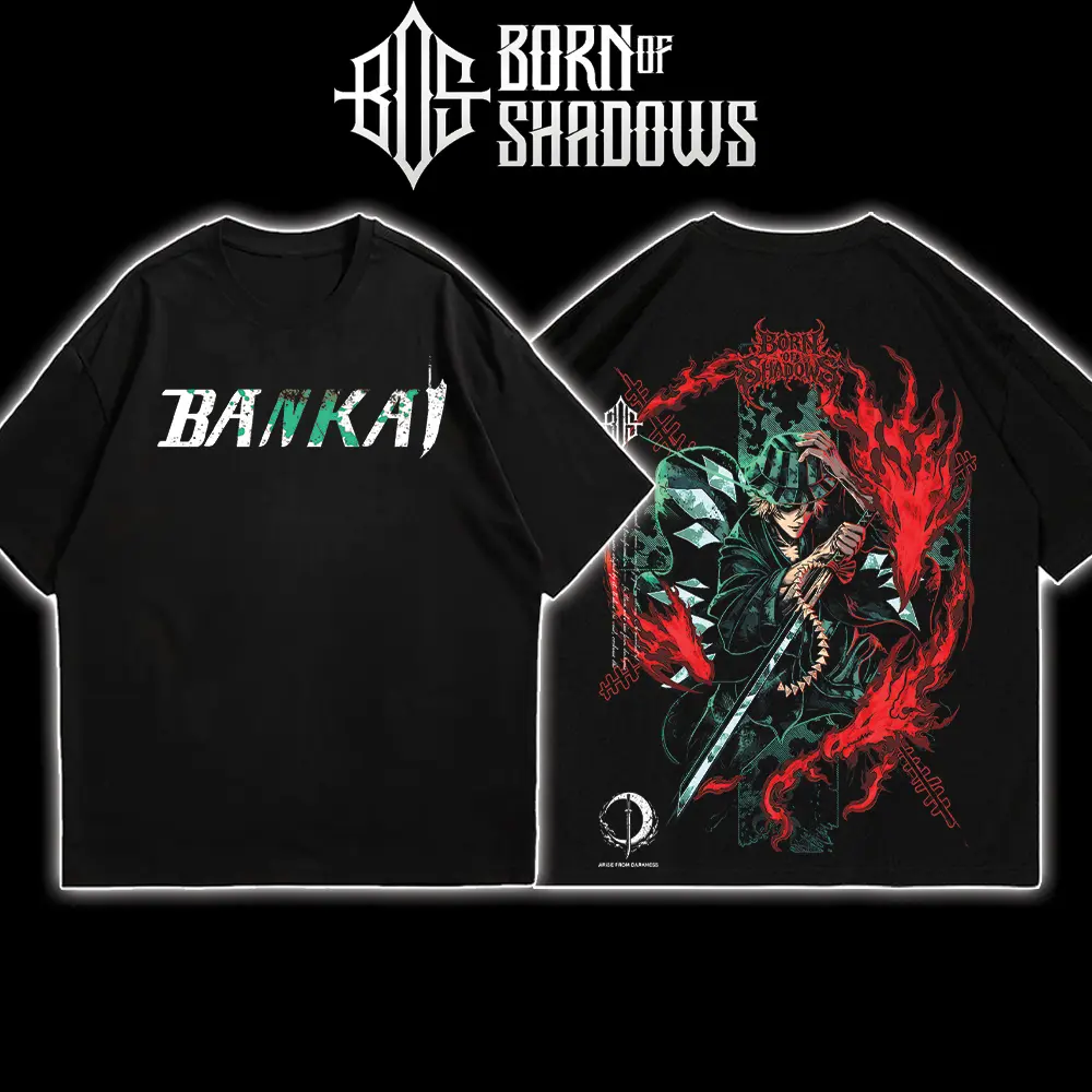 BOS4U Retro Vintage Limited Edition Men's Premium Cotton Bleach Urahara Short-Sleeve Washed T-Shirt - Soul Society Graphic, Streetwear Anime Gift Apparel