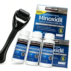 Kirkland Minoxidil Hair & Beard Growth Kit -AntiHairLossTreatment with Dropper &Derma Roller