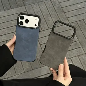 Silk screen velvet solid color leather pattern suitable for Apple 17/16/15/14/13 Pro Max/Pro phone case all inclusive anti drop Shockproof Cover Protector