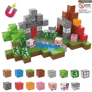 120 Piece Colorful Magnetic Building Block Toy Set, Building Kit, Educational Construction Game for Kids Aged 3+, Perfect Birthday Easter Gift