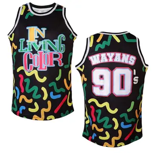 Summers in Living Color 90's Wayans Basketball Jersey Black for Men S-XXXL Sports Shirt