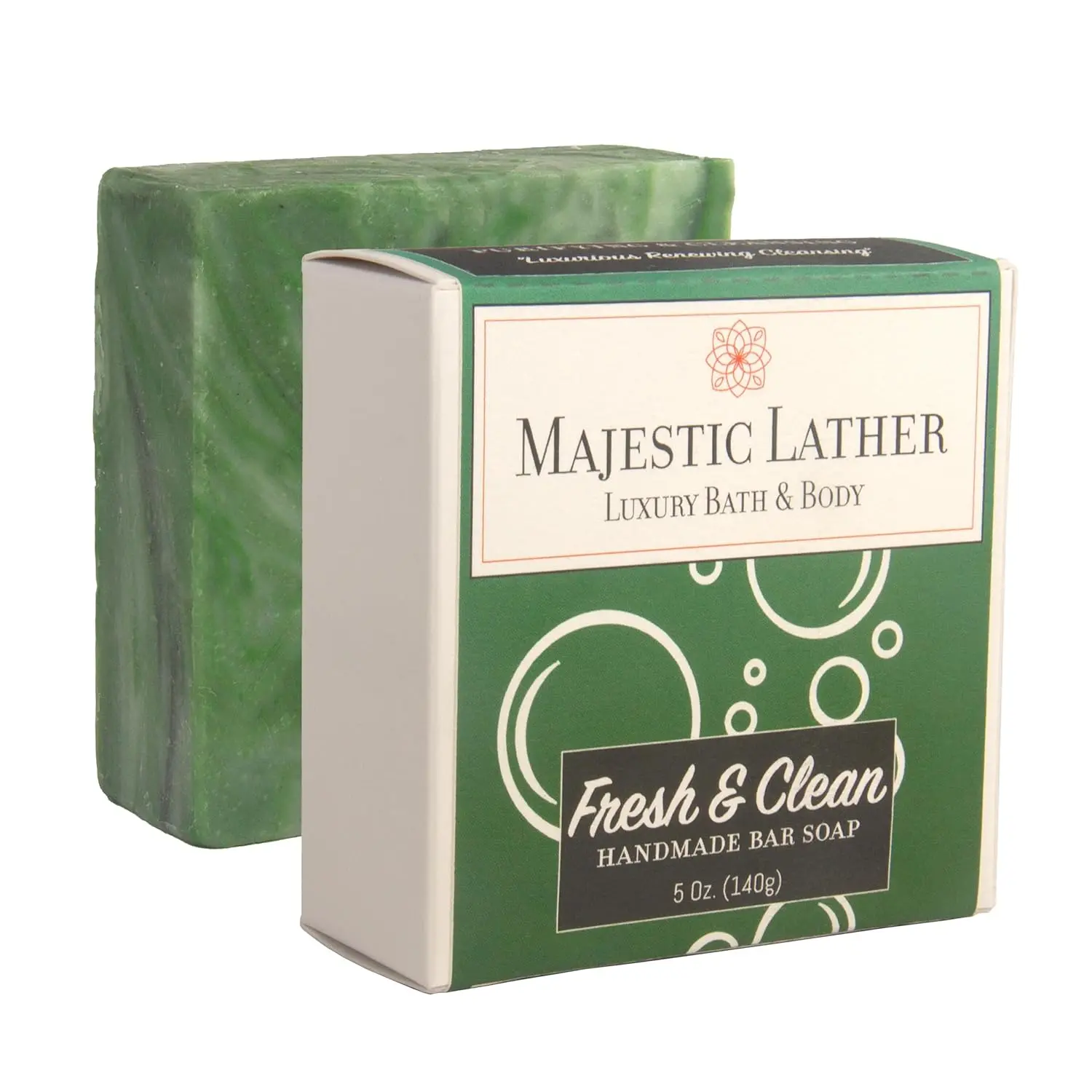 Fresh & Clean Luxury Bar Soap for Face Body Oily & Sensitive Skin Eczema Psoriasis and ACNE Purifying Nourishing with Activated Charcoal Natural Cold Process Handmade in the USA 5.0 Oz 150g