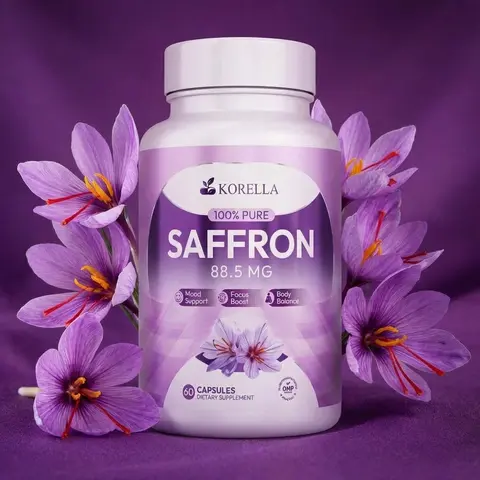 Korella Saffron Extract [88.5mg] for Stress, Mood & Focus – Natural