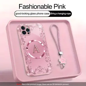 Suitable for [iPhone 12 Mini] high-end MagSafe phone case，Each of the 26 letters has its own unique characteristics, Includes a complimentary lanyard and magnetic ring—highly practical. YM99