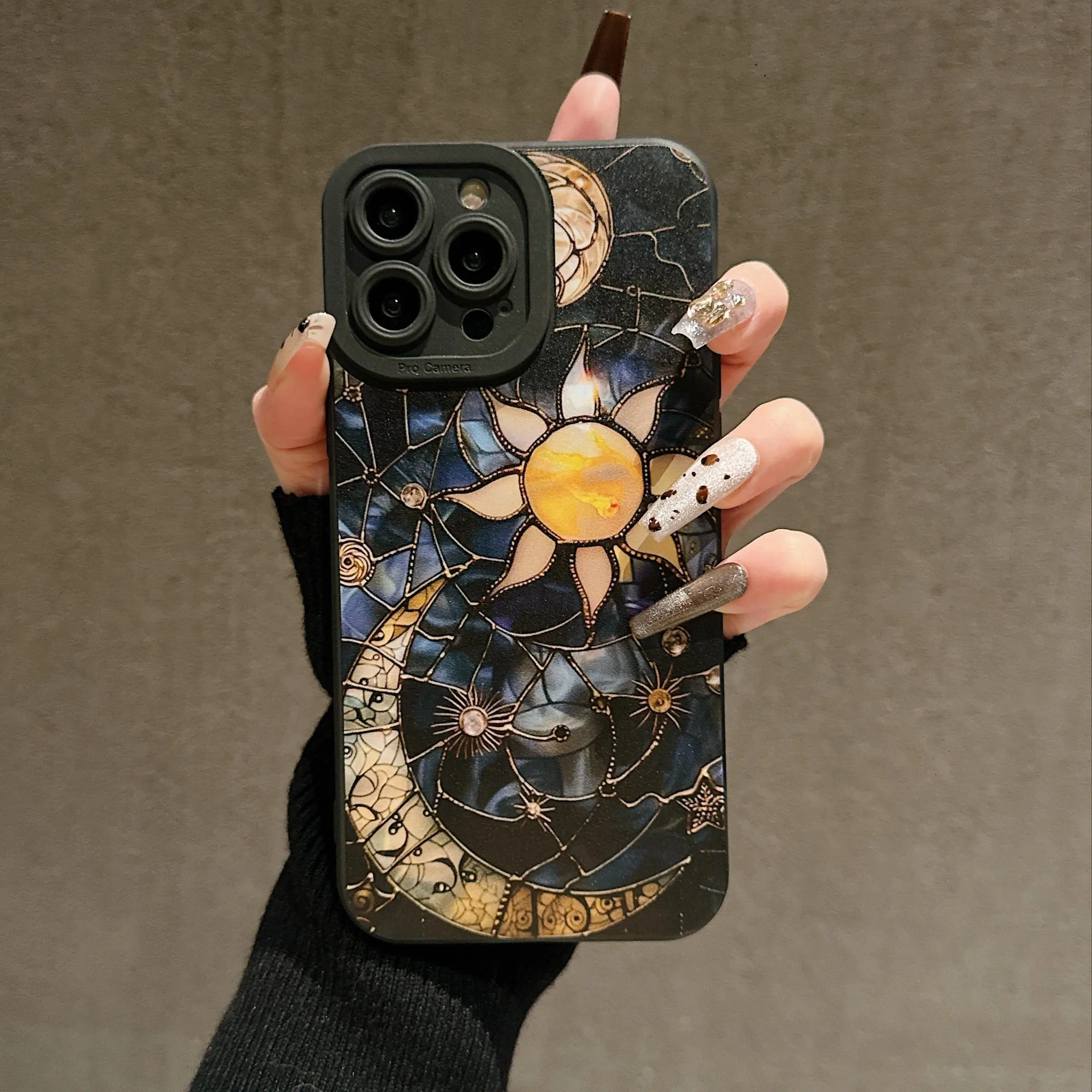 Vintage Pattern Phone Case, Anti-fall Phone Protector Cover, Shockproof Phone Protective Case Compatible with iPhone 15 14 13 12 11 Series, Durable