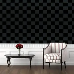 Checkerboard Pattern Self-adhesive Wallpaper, Peel and Stick Wallpaper Designs, 1 Roll Waterproof Removable Wall Decal, Decorative Sticker for Home Living Room Kitchen Bedroom Dormitory