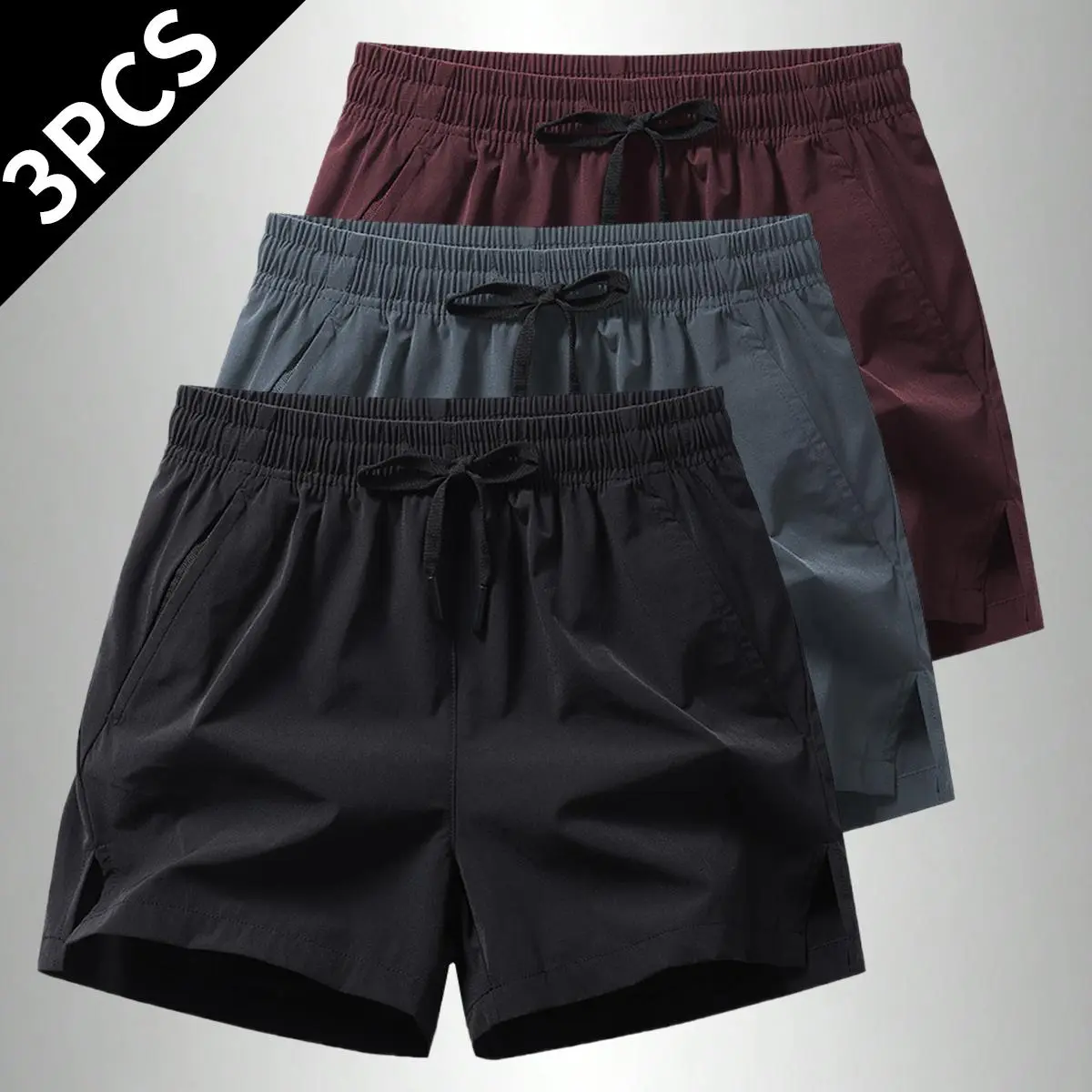 Black + dark gray + burgundy