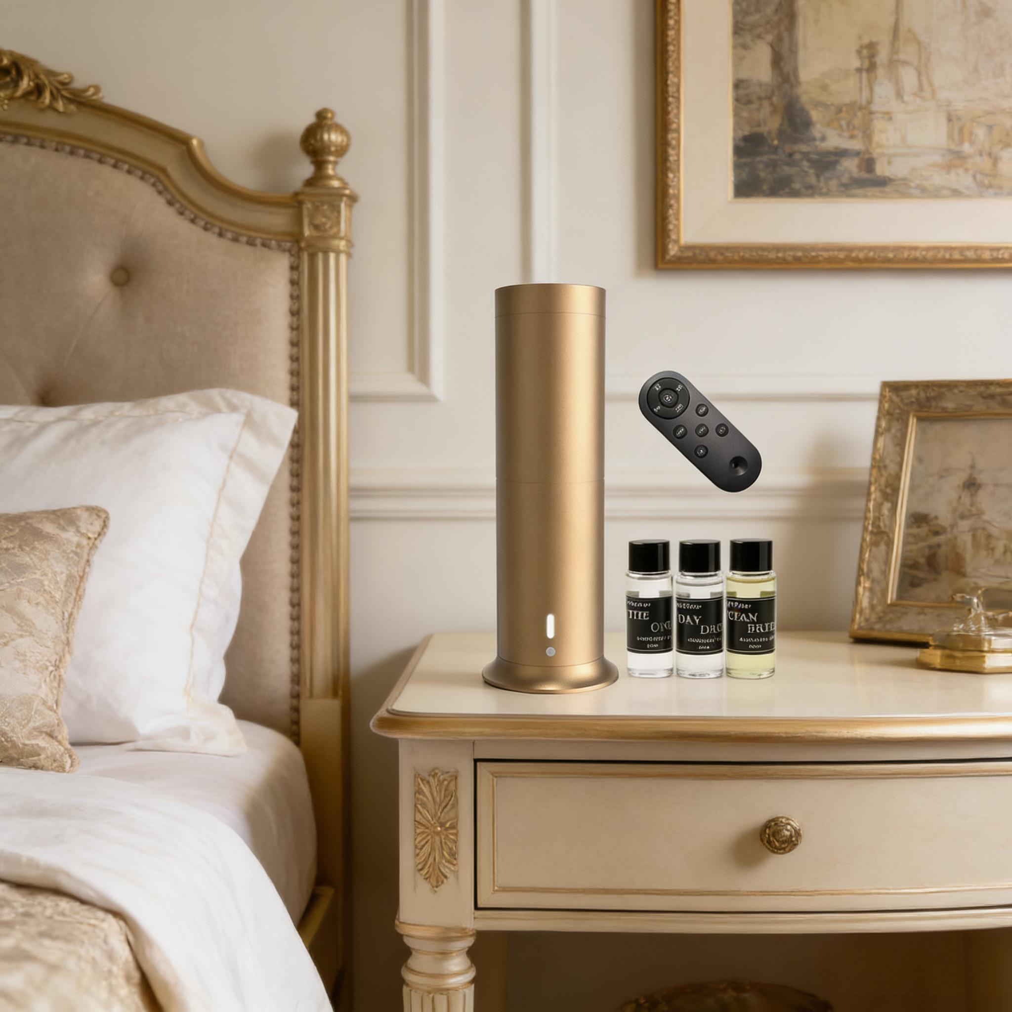 Smart Waterless Scent Diffuser, Aromatherapy Essential Oil Diffuser with Remote Control & 3 Bottles of Fragrance Oils - Home Fragrance Machine for Bedroom, Living Room, Office, Hotel Smart Waterless Scent Diffuser, Aromatherapy Essential Oil Diffuser with Remote Control & 3 Bottles of Fragrance Oils - Home Fragrance Machine for Bedroom, Living Room, Office, Hotel