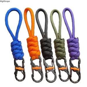 5-Pack 10cm Paracord Anti-Theft Keychains
