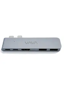 VAVA 5-in-2 USB-C Hub adapter Fully compatible with Thunderbolt 3 Port on MacBook models up to 5K@60Hz video output, 100W pass through fast charging, 40Gb/s data transfer. Compatible with MacBook Air 2020/2019/2018/MacBook Pro 2020/2019/2018/2017/2016.