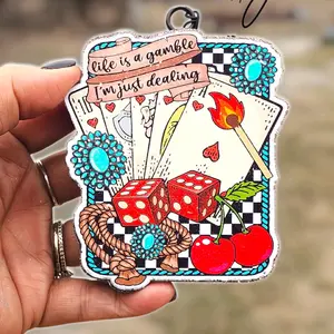 Western Cards Car Freshie Handmade Luxury Scented Aroma Beads for Car Bathroom Closets & Campers Decorative Functional Fragrance Enhancer Ranchy Fresh