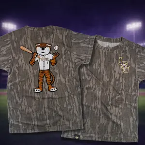 mossy oak® washed out tee || LSU™ mike the tiger baseball mossy oak® washed out tee || LSU™ mike the tiger baseball