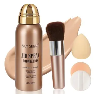 SAM SUGAR Air Spray Foundation - Flawless Matte Finish for Mature Skin, 24H Long-Lasting, Brightening & Concealing, Easy Application, Skin-Friendly Formula, 100ml - Concealer