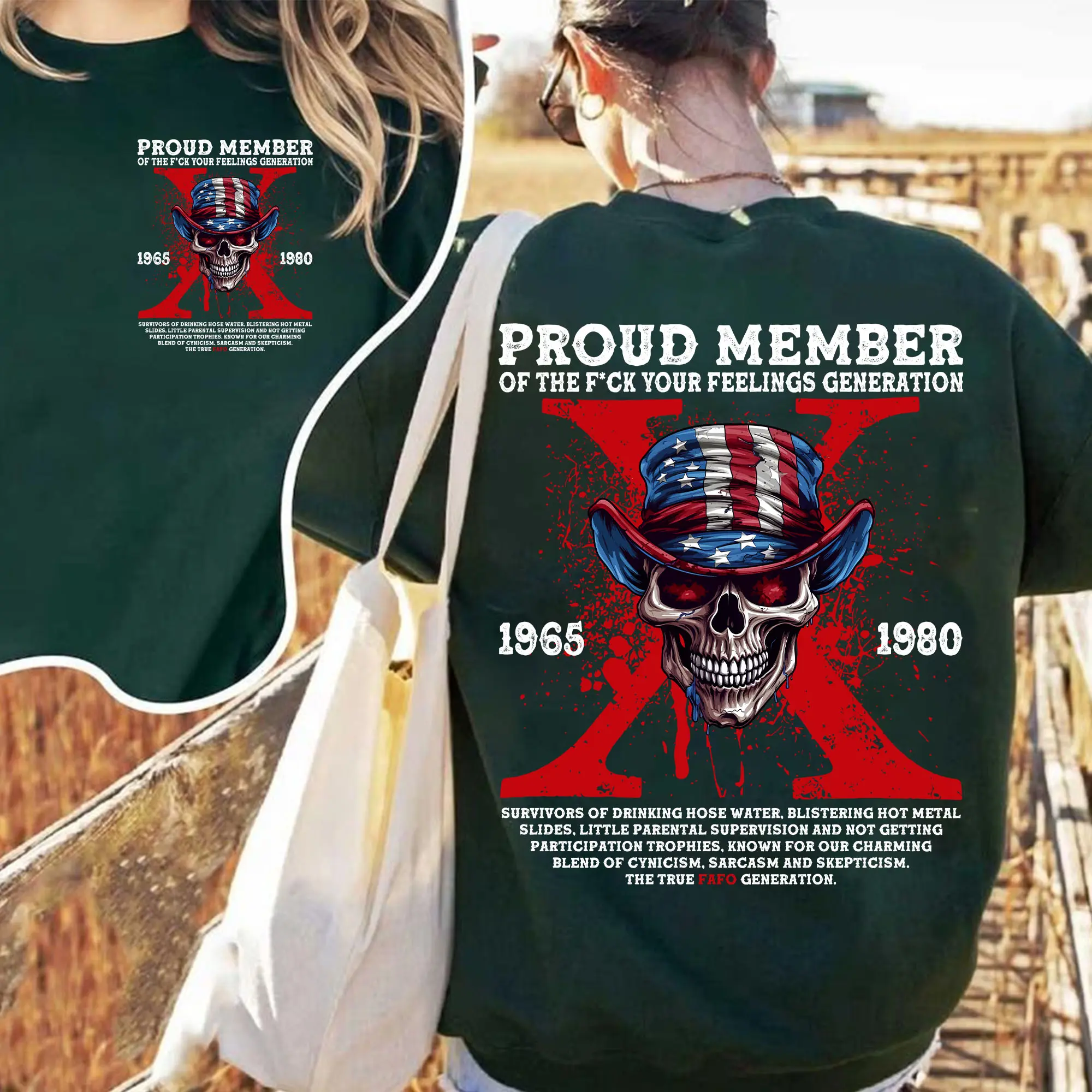 Generation X Shirt, Skull Proud Member Generation X 1965-1980 Sweatshirt, Skull FAFO Gen X Tshirt V2