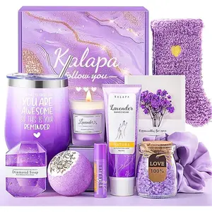 Mothers Day Gifts for Mom - Unique Birthday, Christmas, Valentine's & Galentine's Gift Set in Lavender Basket Box