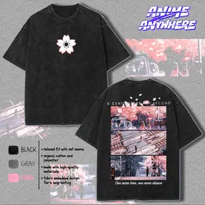 5cm per second Anime Shirt All Size, Anime Graphic Tee, Vintage Cotton unisex graphic tees 90s Top Cotton