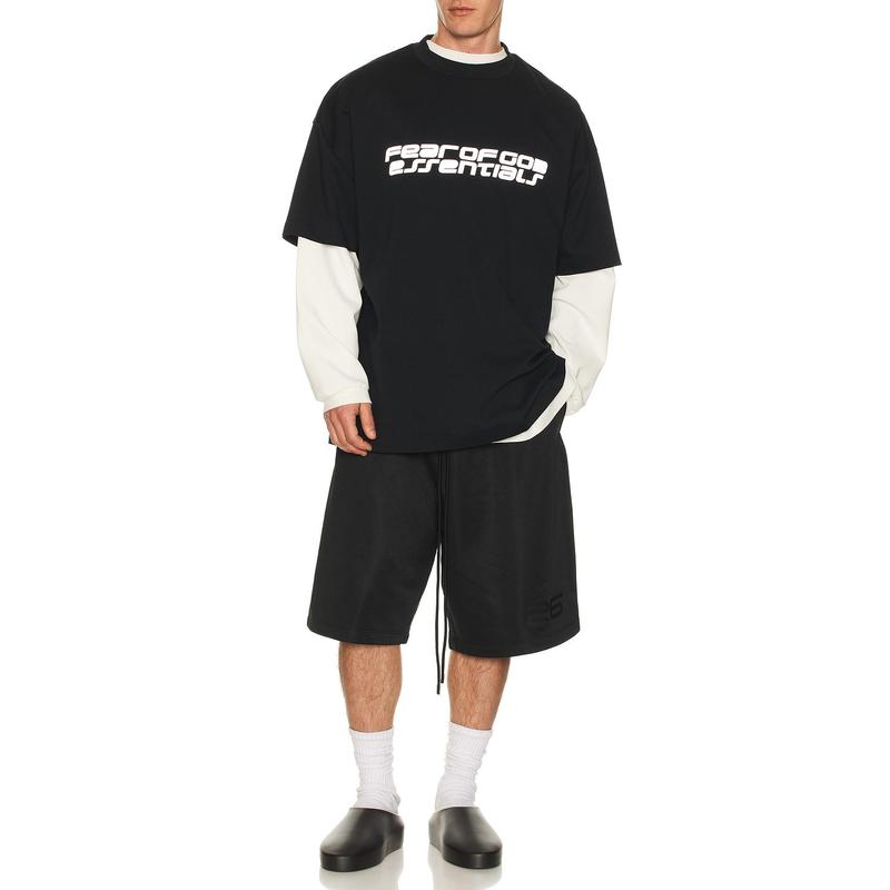 Fear of God ESSENTIALS 90'S Short Sleeve Tee in Vintage Black
