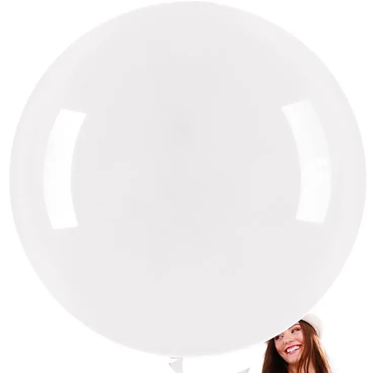 White Balloons, 4 pcs 36 Inch Large Matte White Balloons, Big White Balloons for Balloon Garland or Balloon Arch as Party Decorations, Wedding Decorations, Baby Shower Decorations