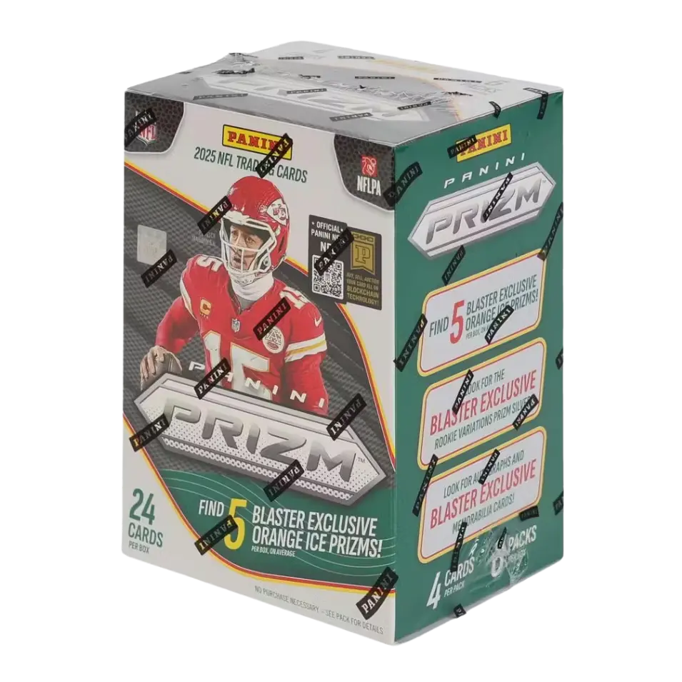 2025 Panini Prizm Football 6-Pack Hobby Blaster Box (Orange Ice Prizms)
