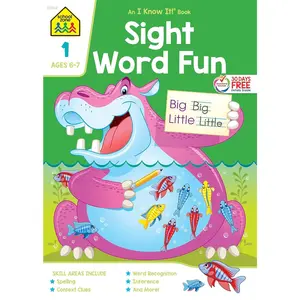 School Zone Sight Word Fun Workbook: 64 Pages, 1st Grade, Word Recognition, Spelling, Letter Sounds, Context Clues, Categorizing, Ages 6 to 7 (I Know It! Book Series) - Paperback