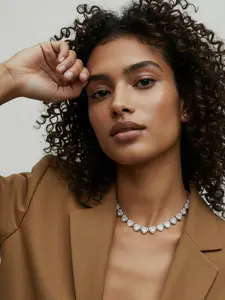 Fashion European Style Heart Full Diamond Cuban Necklace, Trendy Unique Jewelry, Rhinestone Heart Pendant, Anniversary Gift