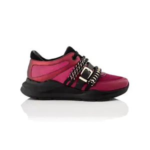 Daniela Uribe Burgundy Together We Can Sneaker leather italian sneaker casual