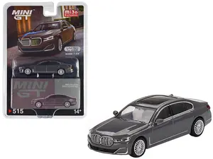 BMW 750Li xDrive Bernina Gray Amber Effect with Sunroof Limited Ed to 2400 pcs 1/64 Diecast Model Car by Mini GT