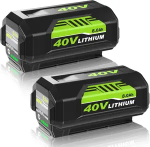 2Pack 8.0Ah Replacement Ryobi 40V Battery Compatible with Ryobi 40 Volt Battery Lithium OP4040  Compatible with All Ryobi Battery 40V Power Tools