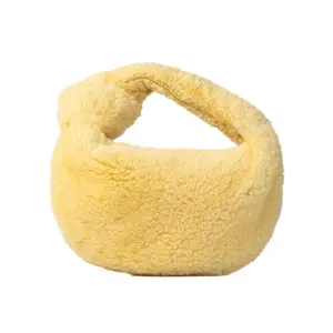 Pre-owned Bottega Shearling Mini Bags IB26030204 Yellow Jodie Mini Bag