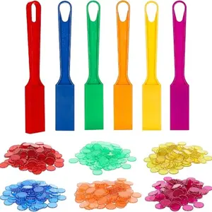 Complete Bingo Set with 6 Magnetic Rods and 600 Metal Edge Disks, Multiplayer Game for Family Night, Easy Pickup After Game