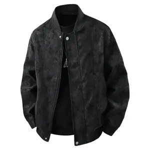 Men’s Vintage Thin Stand Collar Leather Jacket for Spring/Autumn — Maillard Premium Style, Couples Matching YH-38