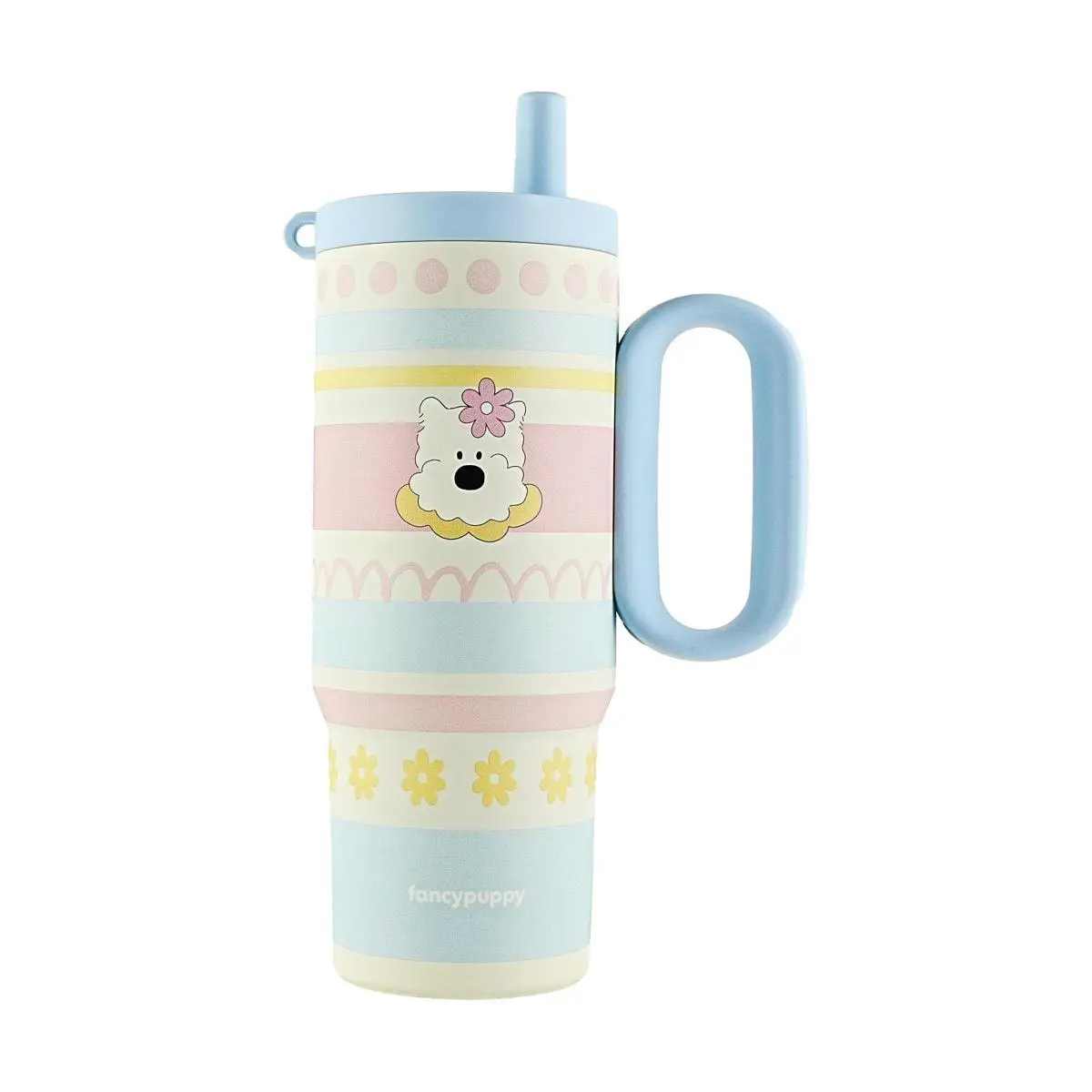 KAWASIMAYA 750ml Large Capacity Insulated Tumbler, Dual Spout Portable Water Bottle for Outdoor & Car Use, Sea Salt Pink
