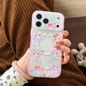 Magnetic Two-In-One Dessert Bunny Protective Phone Case for Apple Iphone17promax/iphone16promax/iphone15promax/iphone14pro/iphone13
