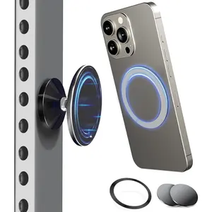 Dual  Phone Holder Suitable for Gym, Compatible with MagSafe Phone Cases, 360 Adjustable, Shoot Hands-Free Videos During Exercise, Suitable for  16, 15, 14, 13, 12, 11 Pro Max Plus