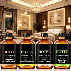 Hotel Scented Diffuser Oil Inspired by Bergamot & Sandalwood, Vanilla & Tonka Bean, Lemon & Hawaiian Koa Wood, Inspired by Jasmine & Musk Fragrance Oil Pleasant Fragrant 4oz