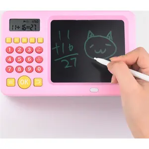 An LCD writing tablet for kids featuring educational math learning games this math games toy is designed for kids ages 5 6 7 8 in pink colour perfect as birthday gifts for boys and girls