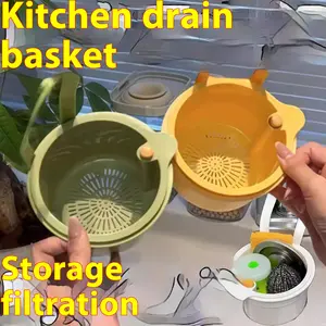 12pcs Hanging sink drain basket for household kitchen sink separation, food residue filter basket, fruit cleaning filter basket