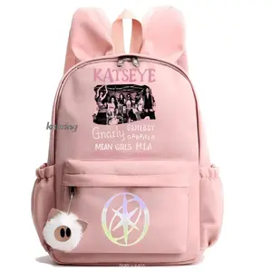 Mochila Hot KatseyeFunny Print Backpack Rucksack Casual School Bags Travel Rabbit Ears Backpacks Gift