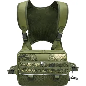 Fishing Chest Pack, Fly Fishing Bag for Men and Women, Tackle and Fly Boxes Storage Pack, Hunting Binocular Pack (Green) : Sports & Outdoors