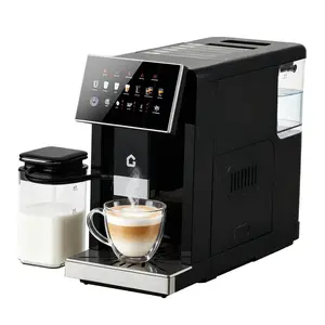 20 Bar Fully Automatic Espresso Machine with Grinder, 15 Grind Settings, Dual Boiler, Integrated Milk Frother, Removable Brewer & Milk Tank