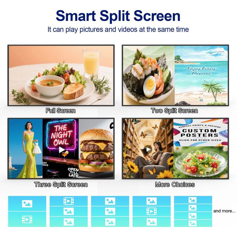 Window Digital Signage 32"LCD Screen, 1000nits High Brightness Digital Signage And Displays, Android OS with HDMI in, Publishing Content with U-Disk/APP/CMS