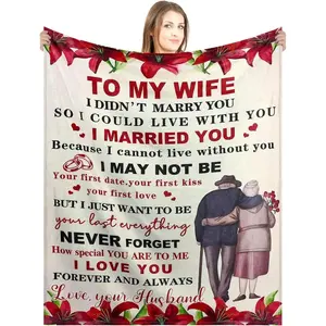 Gifts for Wife from Husband to My Wife Blanket Christmas Gifts for Wife Wedding Anniversary Valentines Day Gifts Romantic Gifts Wife Gifts for Birthday Gift Mother's Day