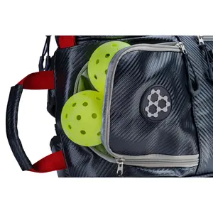 CRBN Pro Team Tour Bag 2.0 - Carbon Fiber Weatherproof Large Size Tennis Bag, Fits 6 Paddles