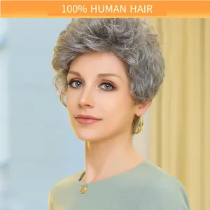 #Easter wig #Gift #Spring wig Real Human Hair Dark Gray Light Gray Granny Gray Elderly In Stock Human Hair Manufacturer wear and go wigs party hairstyle idea everyday fashion dress-up accessory density lace frontal wig beauty queen hair school hair acces