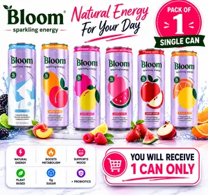 Bloom Nutrition Sparkling Energy Beverage, 12 fl oz Single Can, 0 Sugar, 180mg Natural Caffeine, Prebiotics, Lychee Extract, Metabolism Support, Mental Focus Support