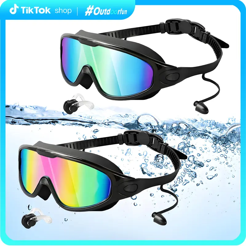 Tyglobal Swim Goggles No Leaking 180° Wide View Anti-Fog UV Protection Swimming Glasses For Men Women Adults
