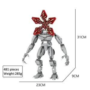 Hot TV Carnivorous Plant Giant Devil Demogorgon Vecna Model Buliding Blocks Bricks Construction Toys for Kids Halloween Gifts