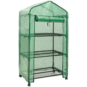 212 MAIN 3-Tier Portable Rolling Greenhouse with Opaque Cover, Outdoor Grow Tent, Roll-Away Convenience
