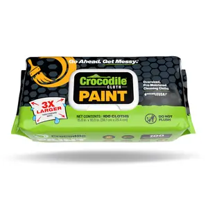 Crocodile Cloth Paint Wipes – Heavy-Duty Prep & Cleanup, Skin-Safe (100 Cloths)